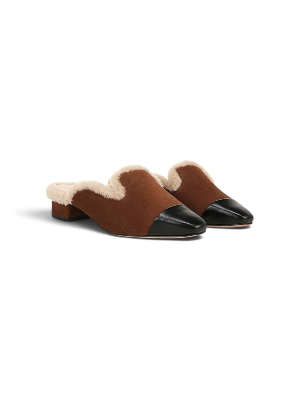 Veronica Beard Cecile Shearling Mule In Cedar Sz 7.5